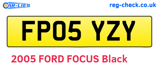 FP05YZY are the vehicle registration plates.