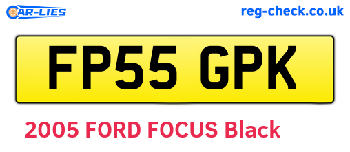 FP55GPK are the vehicle registration plates.
