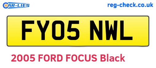 FY05NWL are the vehicle registration plates.