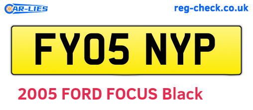 FY05NYP are the vehicle registration plates.