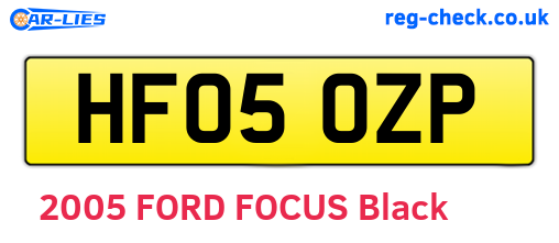 HF05OZP are the vehicle registration plates.