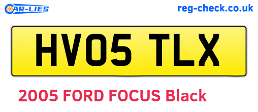 HV05TLX are the vehicle registration plates.
