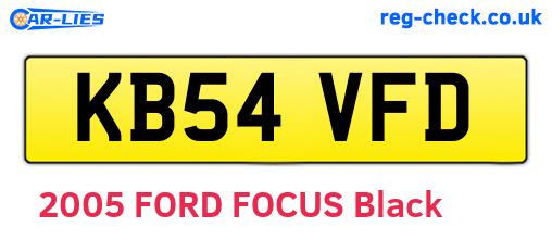 KB54VFD are the vehicle registration plates.