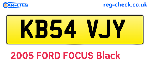 KB54VJY are the vehicle registration plates.