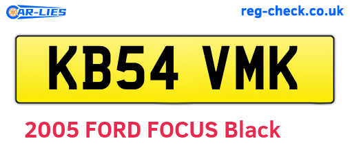 KB54VMK are the vehicle registration plates.