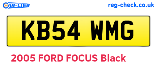 KB54WMG are the vehicle registration plates.