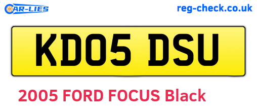 KD05DSU are the vehicle registration plates.