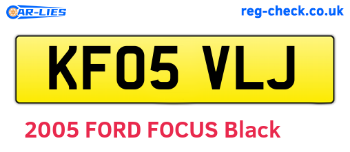 KF05VLJ are the vehicle registration plates.