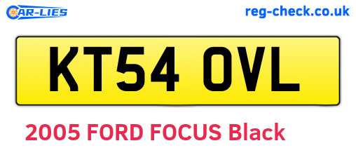 KT54OVL are the vehicle registration plates.