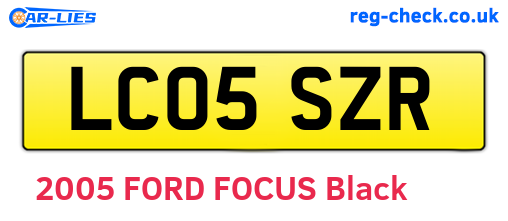 LC05SZR are the vehicle registration plates.