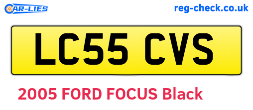 LC55CVS are the vehicle registration plates.