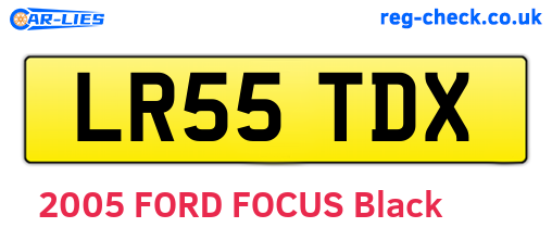LR55TDX are the vehicle registration plates.