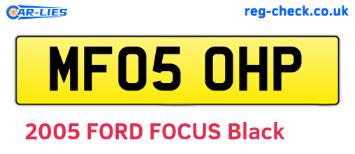 MF05OHP are the vehicle registration plates.
