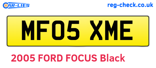 MF05XME are the vehicle registration plates.
