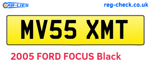 MV55XMT are the vehicle registration plates.