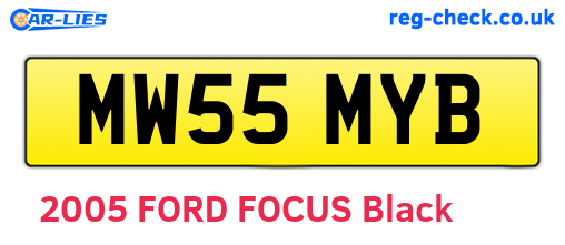 MW55MYB are the vehicle registration plates.