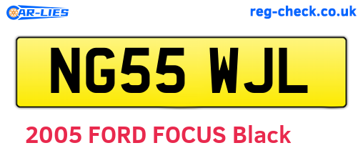 NG55WJL are the vehicle registration plates.