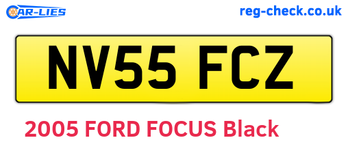 NV55FCZ are the vehicle registration plates.