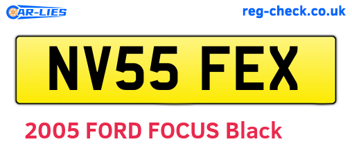 NV55FEX are the vehicle registration plates.