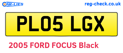 PL05LGX are the vehicle registration plates.