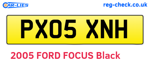 PX05XNH are the vehicle registration plates.