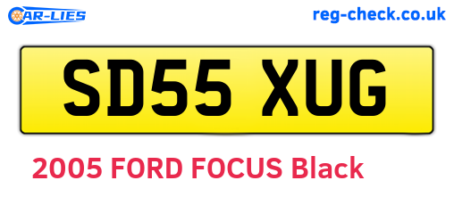 SD55XUG are the vehicle registration plates.