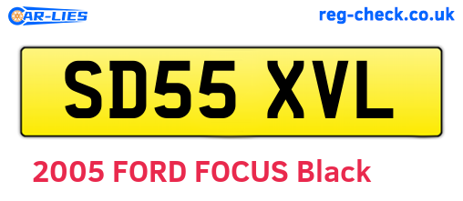 SD55XVL are the vehicle registration plates.