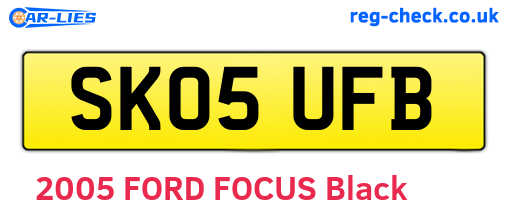 SK05UFB are the vehicle registration plates.