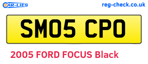 SM05CPO are the vehicle registration plates.