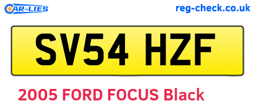 SV54HZF are the vehicle registration plates.