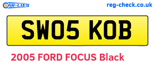 SW05KOB are the vehicle registration plates.