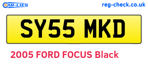 SY55MKD are the vehicle registration plates.