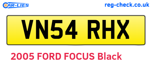 VN54RHX are the vehicle registration plates.