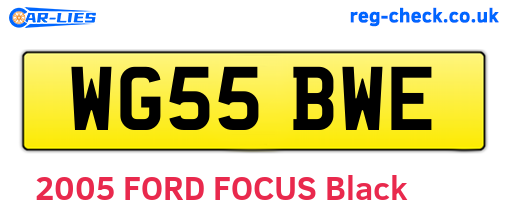 WG55BWE are the vehicle registration plates.
