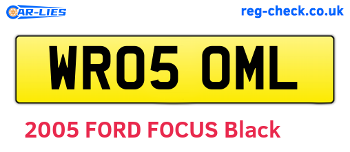 WR05OML are the vehicle registration plates.