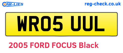 WR05UUL are the vehicle registration plates.