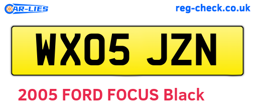 WX05JZN are the vehicle registration plates.