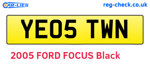 YE05TWN are the vehicle registration plates.