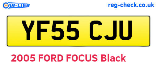 YF55CJU are the vehicle registration plates.