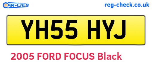 YH55HYJ are the vehicle registration plates.