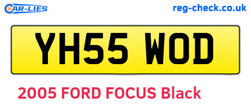 YH55WOD are the vehicle registration plates.