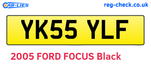 YK55YLF are the vehicle registration plates.