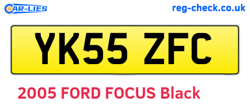 YK55ZFC are the vehicle registration plates.
