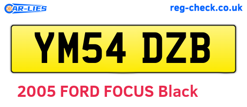 YM54DZB are the vehicle registration plates.