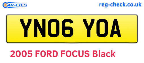 YN06YOA are the vehicle registration plates.