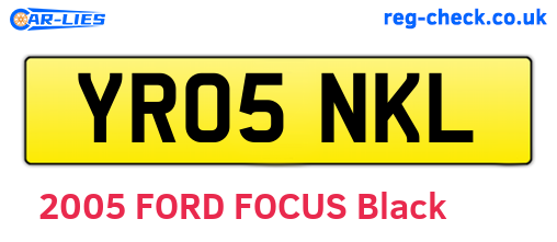 YR05NKL are the vehicle registration plates.
