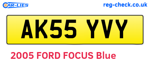 AK55YVY are the vehicle registration plates.