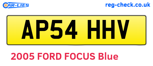 AP54HHV are the vehicle registration plates.
