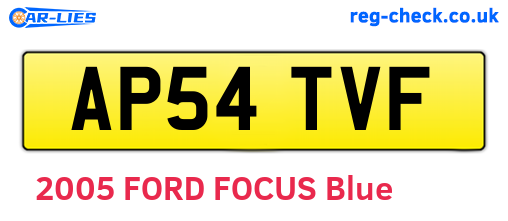 AP54TVF are the vehicle registration plates.