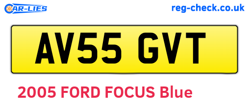 AV55GVT are the vehicle registration plates.